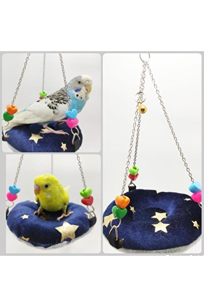 ozzipetshop Muhabbet Kuşu Salıncağı - Yumuşak Uyku Yatağı Süpriz Hediyeli