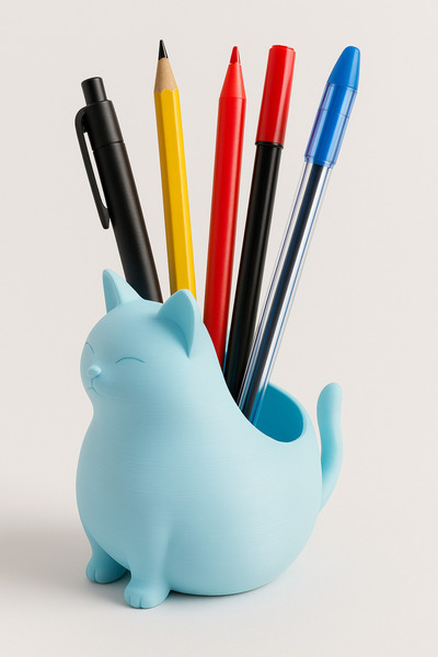 bevex Cutie pentru creioane cu pisică locuri