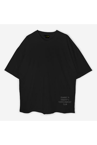 swOzz Black Oversize Men's T-Shirt – Midnight Machine Design |   Swozz Streetwear Collection