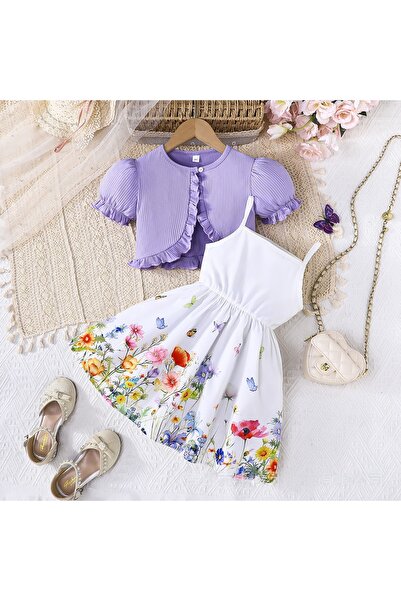 nannie Лилав комплект от 2 части за момичета Виолета - 3-4 години