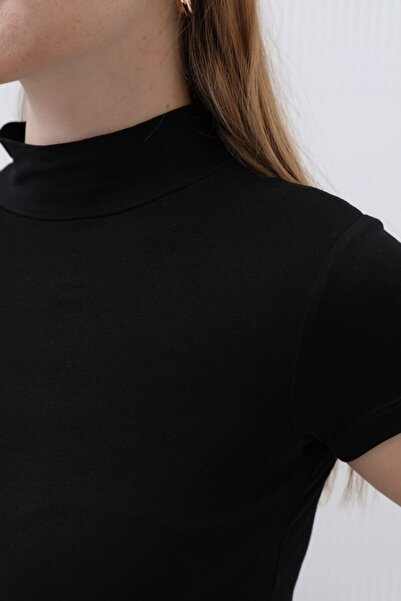 Puane Women's Half Turtleneck Short Sleeve Lycra Inner Blouse 40004