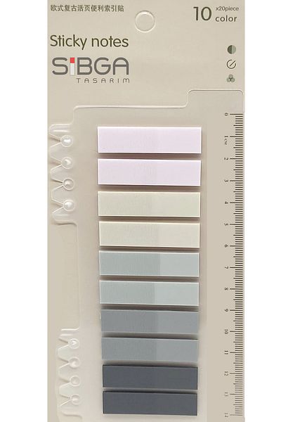 sibga tasarım Transparent Colored Postit Post-it Post ItBookmark Bookmark Postit Sticker Note Paper 200 Sheets