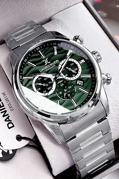 Daniel Klein Exclusive Men Wrist Watch 3 Atm Waterproof Silver Color Steel Band Gift Bracelet Dke2129C5