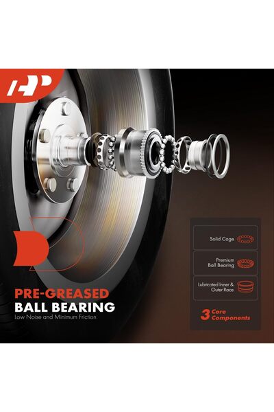 Brands For Less A-Premium 2 x Rear Wheel Bearing and Hub Assembly with 5-Lug Compatible with Ford Escape