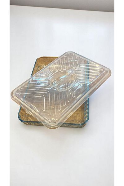 CocoVia Decorative Transparent Design Pyrex Lid Rectangular Pyrex Lid Food Preservation Lid Standard Size