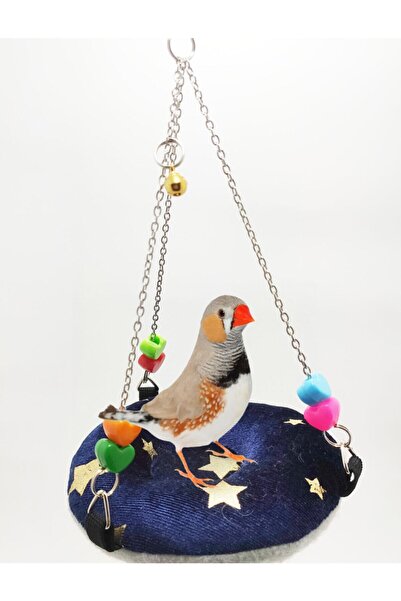 ozzipetshop Hint Bülbülü - Kanarya Kuşu Için Yumuşak Peluş Salıncak Oyuncak