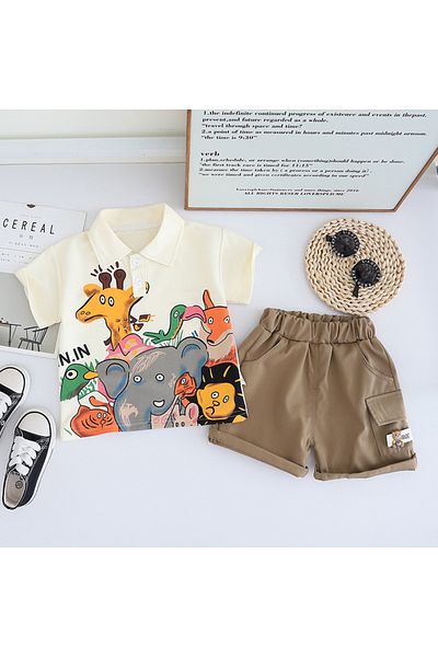 nannie Boys' Cream Animal Outfit Ianis - 4-5 years