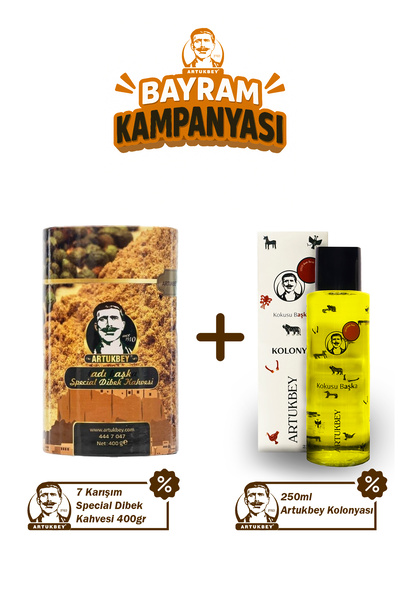 ARTUKBEY 7 Karışım Dibek Kahvesi + 250ml Artukbey Kolonya