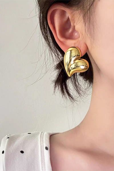 ARTEMİSİA Women's Bubble Heart Model Earrings