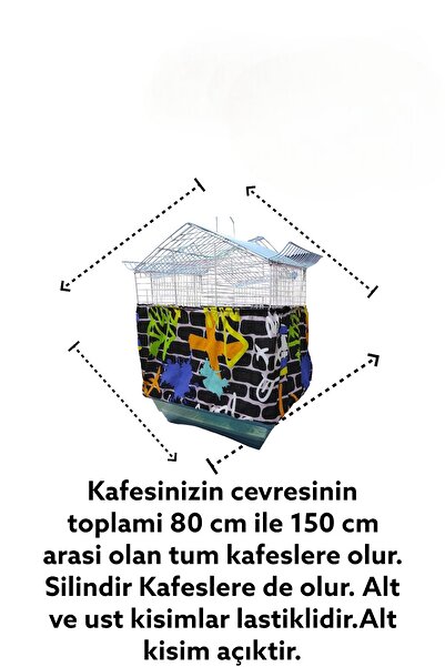 ozzipetshop Kumas Kuş Kafesi Tülu L Beden