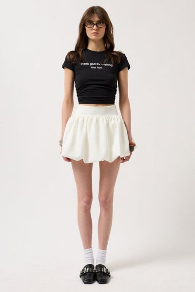 modaserdem Balloon Detail Mini Skirt