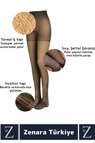Zenara Recovery Corset Effective Durable Flexible Warm Thermal Plush Lined Skin-Looking Tights Socks