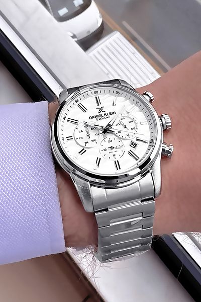 Daniel Klein Exclusive Men Wristwatch 3 Atm Waterproof Gumus Color Steel Band Gift Bracelet Dke2117C1