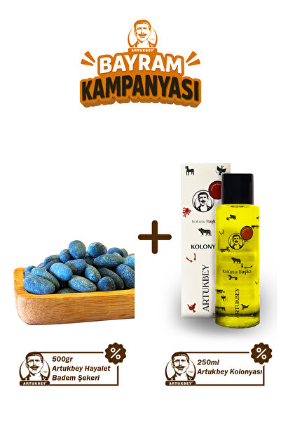 ARTUKBEY 250ml Artukbey Kolonya + 500gr Artukbey Hayalet Badem Şekeri