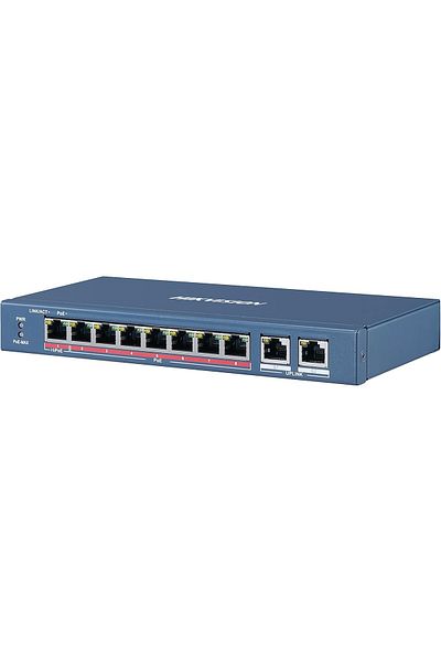 Hikvision Digital Technology DS-3E0310HP-E Network Switch, Fast Ethernet, PoE Support, Blue