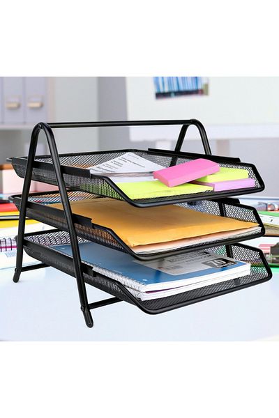 Need حامل مستندات سلكي معدني أسود 3 طبقات Nd-1005