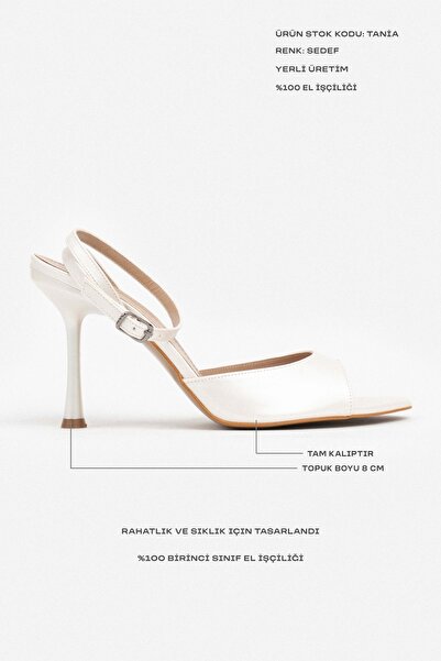 NİŞANTAŞI SHOES Tania Sedef Mat Bilek Kemer Detaylı Kadın Ince Topuklu Ayakkabı