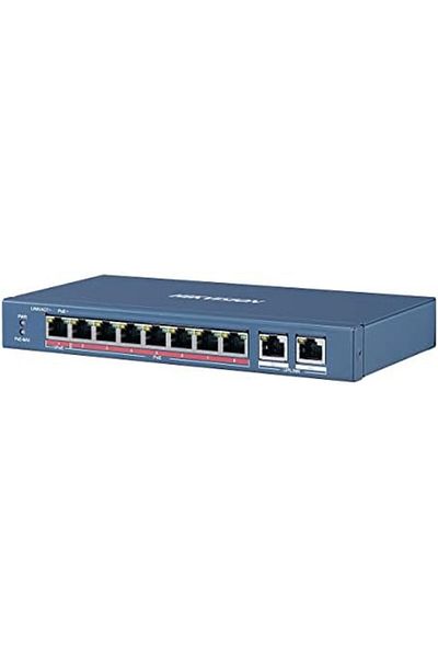 Hikvision Digital Technology DS-3E0310HP-E Network Switch, Fast Ethernet, PoE Support, Blue