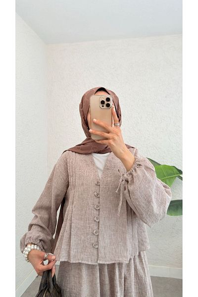 BisuModa ΠΟΥΚΑΜΙΣΟ ΦΟΥΣΤΑ ΛΙΝΟ ΣΕΤ ΔΙΠΛΟ