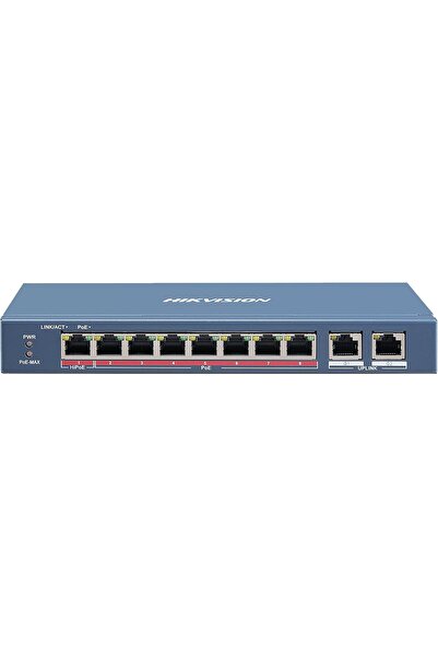 Hikvision Digital Technology DS-3E0310HP-E Network Switch, Fast Ethernet, PoE Support, Blue