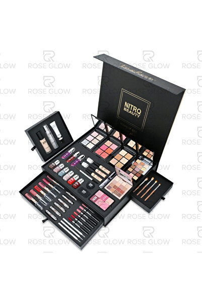 NITRQ BEAUTY Nitro Beauty الفاخر صندوق مكياج احترافي متكامل جودة وأصالة متوفر...