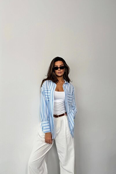 Silerra Cămașă cu dungi - Albastru