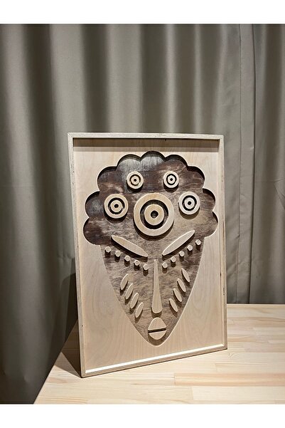 CIGILWOOD AFRICAN MASKS Ahşap Bohem Tablo