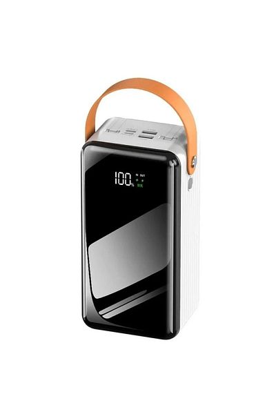 Denx 50,000mAh Portable Power Bank with 2 Charging Cables, PD Port, and 2 USB Ports Supporting Quick Charge BC404