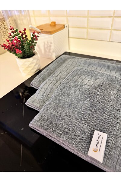 Mahmi Mikrofiber Gri 3 lü Mutfak Kurulama Bezi