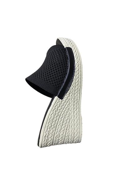NİL Women's Wedge Heel Knitwear Slippers