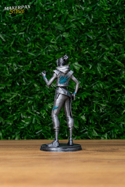 Makerpax Valorant Jett Figür, Valorant Jett Figürü Metalik Eskitme