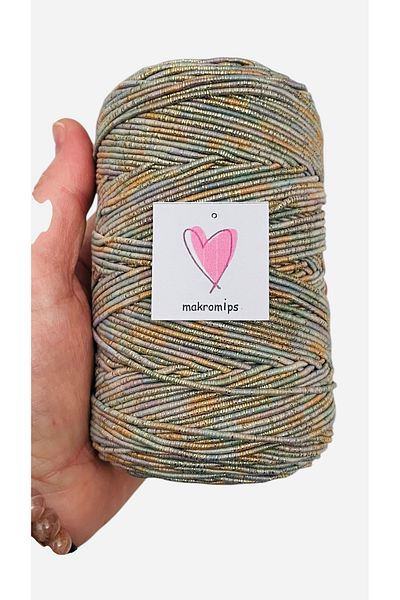 Makromİps Premium 200 Gr Slim Silvery Supra Yarn Macrome Brand Bag Runner American Service Hobby Hand Knitting Yarn
