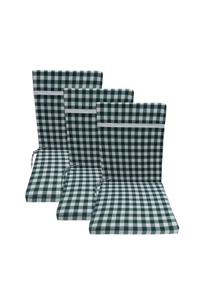 GÜLLÜCE HOME 3'lü sünger*pötikare*arkalıklı*sandalye minderi