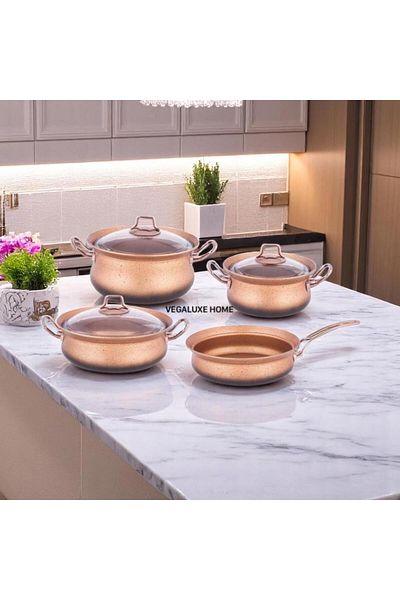 FMS Legendary Granite 7 Piece Cookware Set Copper