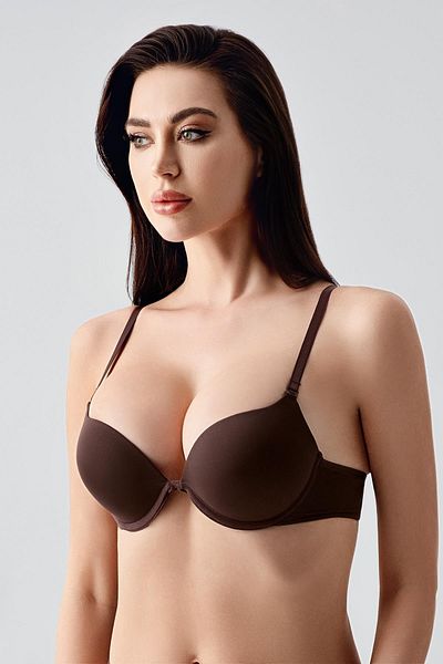 C&City Double Push-Up Padded Bra C17035 Brown