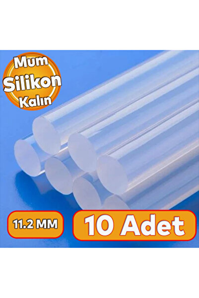 zimak Kalın Mum Silikon 11.2 mm Çubuk Sıcak Silikon Hobi Süs Hediyelik Eşya M...