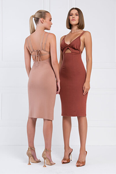 Kikiriki Moka Strap Chest Robe Dress