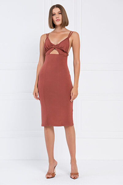 Kikiriki Moka Strap Chest Robe Dress