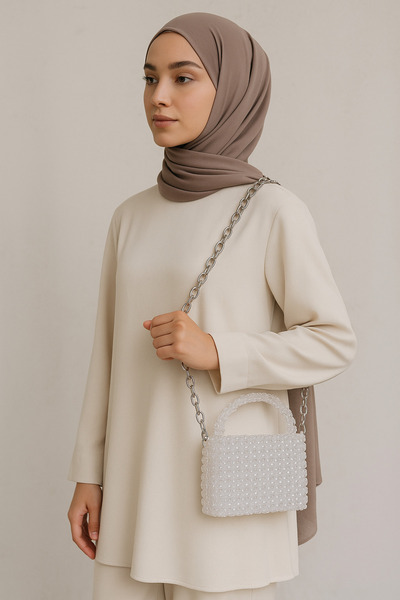 Masfitech Geantă de mireasă elegantă din cristal cu mărgele țesute manual