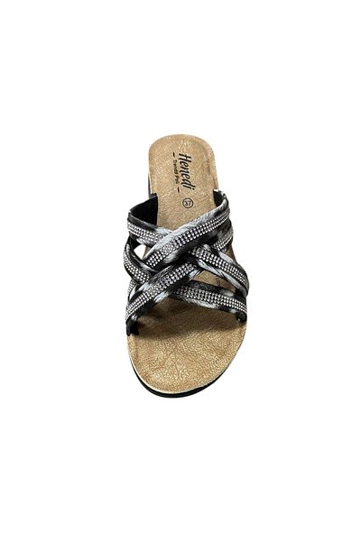 henedi Women's Wedge Heel Stone Slippers