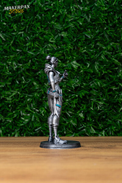 Makerpax Valorant Jett Figür, Valorant Jett Figürü Metalik Eskitme