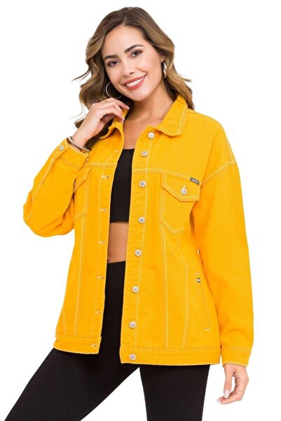Cipo & Baxx Wj211 Oversize Kadın Kot Ceket