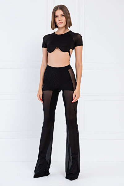 Kikiriki Black Transparent Tulle Trousers