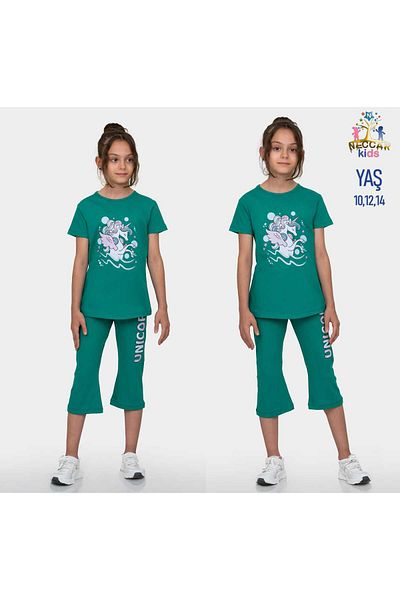 Amur Girl's Suit Bottom Bermuda - Top Set