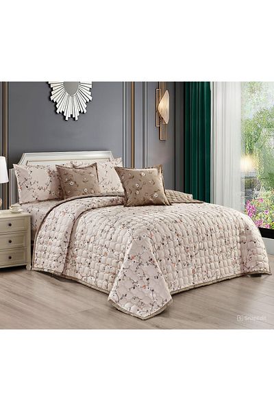 Moon Summer double bed quilt set, light microfiber filling, size 230*250 cm