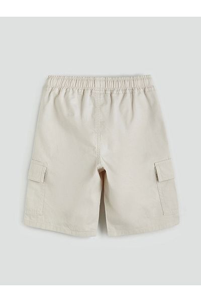 LC Waikiki Lcw Kids Beige Elastic Waist Boy's Cargo Shorts