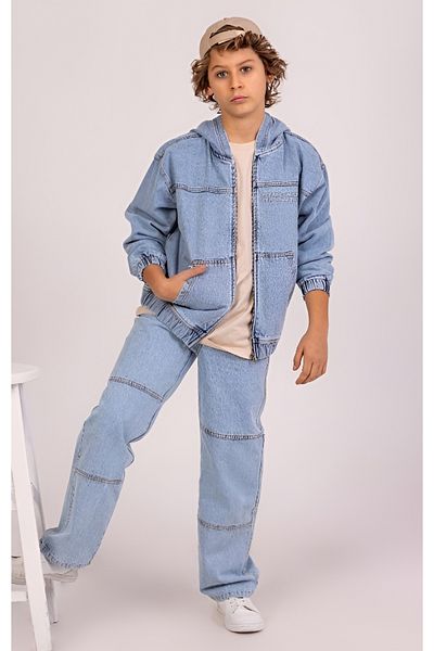 DMB BOYS & GIRLS Çaren Kids- Pantaloni din denim cu detaliu de cusătură