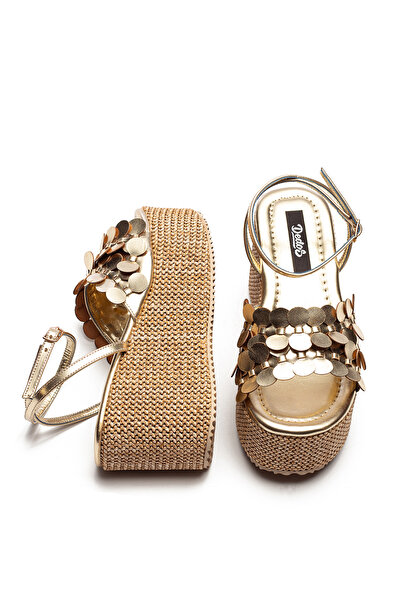 Dedos Kadın Hasır Taban Yüksek Platform Topuklu Eva Sandalet 2325