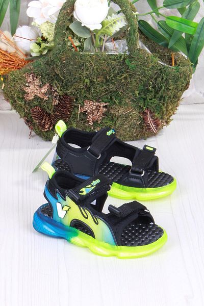 Vicco 332.b25y.256 Jack Black Comfortable Flexible Lighted Boys Sandals