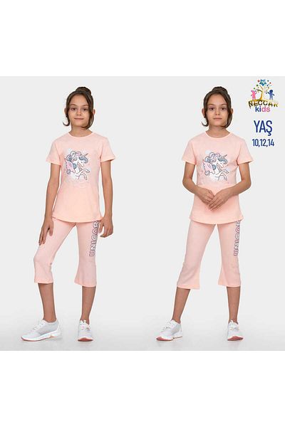 Amur Girl's Suit Bottom Bermuda - Top Set